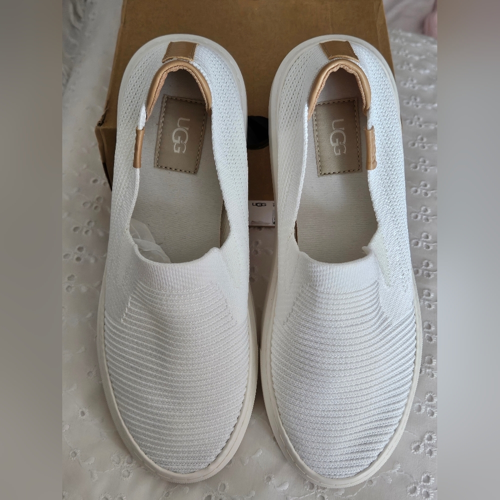 UGG Women's White Alameda Slip-On Sneaker